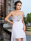 Sheath/Column Sweetheart Asymmetrical Chiffon Cocktail Dress