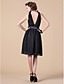  A-line High Neck Knee-length Chiffon Mother of the Bride Dress