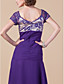  A-line V-neck Asymmetrical Chiffon Mother of the Bride Dress