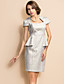  TS Jacquard Lurex Peplum Dress