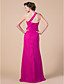  Sheath/Column One Shoulder Floor-length Chiffon Mother of the Bride Dress