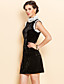  TS Simplicity Chiffon Ruffle Velvet Sleeveless Dress