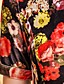  TS VINTAGE Velvet Floral Print Bodycon Chineses Dress