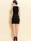  TS Simplicity Chiffon Ruffle Velvet Sleeveless Dress
