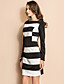  TS Black And White Wide Stripes Sheath Dress