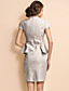 TS Jacquard Lurex Peplum Dress