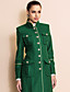  TS Military Style Metal Button Tweed Coat