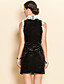  TS Simplicity Chiffon Ruffle Velvet Sleeveless Dress