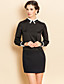  ts diamonded kraag blouse stijl schede jurk