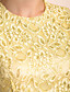  TS Simplicity Gold Lace Sleeveless Sheath Dress