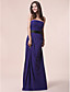  A-line Strapless Floor-length Chiffon Bridesmaid Dress
