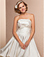  Ball Gown Strapless Knee-length Satin Wedding Dress