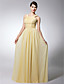  Sheath/Column Scoop Floor-length Chiffon Bridesmaid Dress