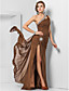  Sheath/Column One Shoulder Floor-length Chiffon Evening Dress