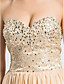  schede / kolom sweetheart vloer-length chiffon avondjurk