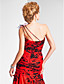  Trumpet/Mermaid One Shoulder Floor-length Taffeta Evening Dress