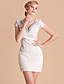  TS High End V Neck Handmade Beads Lace Sheath Dress