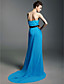  Sheath/Column Strapless Sweep/Brush Train Chiffon Evening Dress inspired by Julia Louis-Dreyfus at Emmy Award