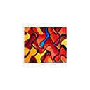 main l'art abstrait peinture à l'huile sur toile avec cadre en bois / haute qualité (cx010)-