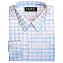 Long Sleeve Stripe Grid Dress Shirt (QRJ004-3) -Free Shipping by Air Mail