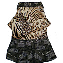 Leopard Print Dog Dress With Big Collar and Ruffle(BV047)