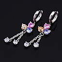 sparkle multi-color cz bungelende oorbellen (Sxx-0017 (e))