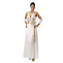 ein Online-halter knöchellangen Chiffon, Satin Abendkleid (hsx064)