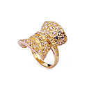 Fancy Simulated Diamond Shape Yellow Gold Zircon Ring (GG1221) (Start From 6 Units)