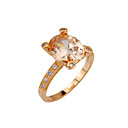 Yellow Gold Cubic Zircon Ring (GG1228) (Start From 6 Units)