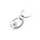 Shell Pearl Necklace in Sterling Silver - Silver Necklace 8693 (SZY295)