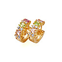 Shining Cubic Zirconia Earring in 18K Gold Plated - CZ Earring ECF3-0002 (SZY225)