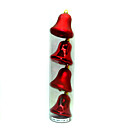 bola de navidad ornamento rojo 7cm luna cara adornos (4pcs/unit) (zsd185) (comienzo de 10 unidades)