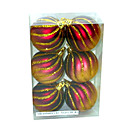 boule de Noël ornement 6cm bur eau ballon d'or flocage (zsd183) (à partir de 10 unités)