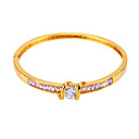18K Gold Plated Cubic Zirconia Bangle - CZ Bracelet SYX-0455 (SZY415)