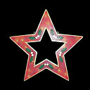 Double Faced Mesh Silhouette 2D Christmas Star Light (SDQ326)