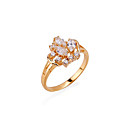 Couronne en zircone shapecubic anneau plaqué or 18k - cz ring rmy2-0032 (szy397)