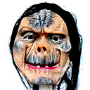 Scary Latex Devil Halloween Mask with Hair For Adult (SZWS026)