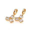 Sweet Heart Cubic Zirconia Earring - CZ Earring ECF3-0009 Clear (SZY444)