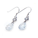 Dazzling Cubic Zirconia Drop Earring - Sterling Silver Earring 6207 (SZY602)