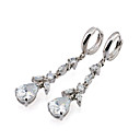 Clear Cubic Zirconia Flappy Dangle Earring - Cubic Zirconia Earring ELX4 - 0001 (SZY677)