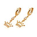 Crown Shape Cubic Zirconia Earring Hanger - Cubic Zirconia Earring EYX2 - 0013 (SZY682)