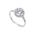 High Quality Cubic Zirconia Ring - Sterling Silver Ring r2707 (SZY1064)
