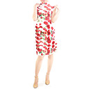 Stehkragen begrenzt knielangen Seide Cheongsam / Qipao / chinesisch Kleid (hg037)