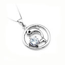Sterling Silver Dolphin CZ Pendant-Sterling Silver Necklace d24528 (SZY1448)