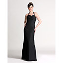 2009 Style A-ligne Autour de Cou Longueur à Sol Robe d'honneur / Robe de Soirée en Mousseline Matte Satin (HSX052)