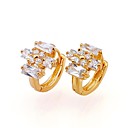 18K plaqué or brillant cz-cz earring boucle d'oreille scf-0026 (e) (szy1641)