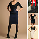 High Waist Tab Front Pencil Skirt (09VMX007)