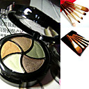 Free Professional Cosmetic Brush Set + 10 Double Deck Colors Eyeshadow Palette