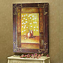 Handmade Abstract Painting White Decor Flower 20"x24" Stretched Ready to Hang (YCF-AB006)
