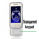 kd900 doble transparente tarjeta teclado Bluetooth de diapositivas de pantalla táctil del teléfono celular de FM de plata (tarjeta de 2GB TF) (szhx031